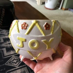 Vintage Japan plant ceramic wall pocket